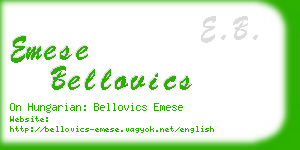 emese bellovics business card